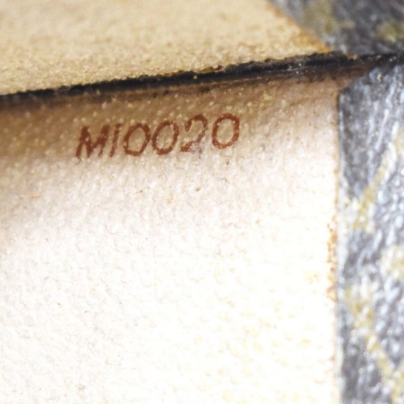 LOUIS VUITTON Logo Sac Plat Hand Tote Bag Monogram Leather Brown - Picture 10 of 15